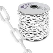 BISupply Plastic Chain Barrier 125ft White Plastic Halloween Chain Crowd Control